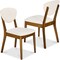 Best Choice Products 2-Piece Mid-Century Modern Wood & Upholstered Dining Chair Set